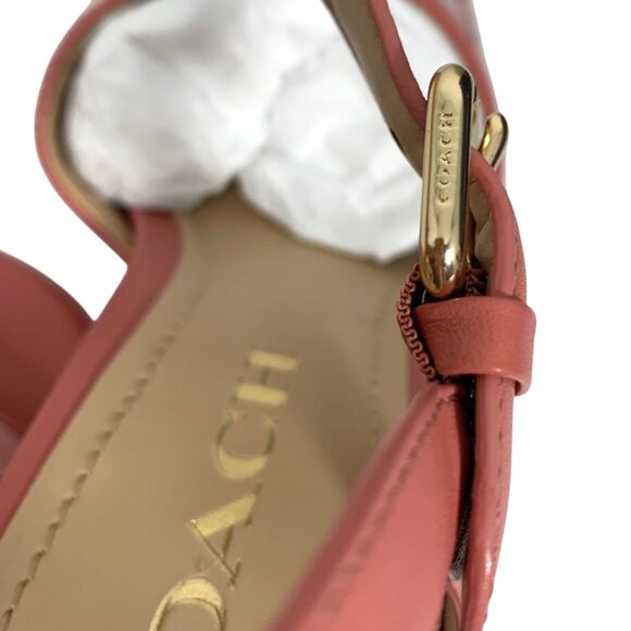 COACH Maddy Pink Signature Strappy Sandal Block Heel Womens SZ 5B C8930 NIB - Picture 7 of 10